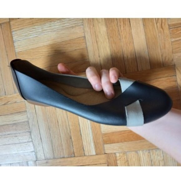 Grey and black elegant ballerinas flats shoes - Picture 6 of 8